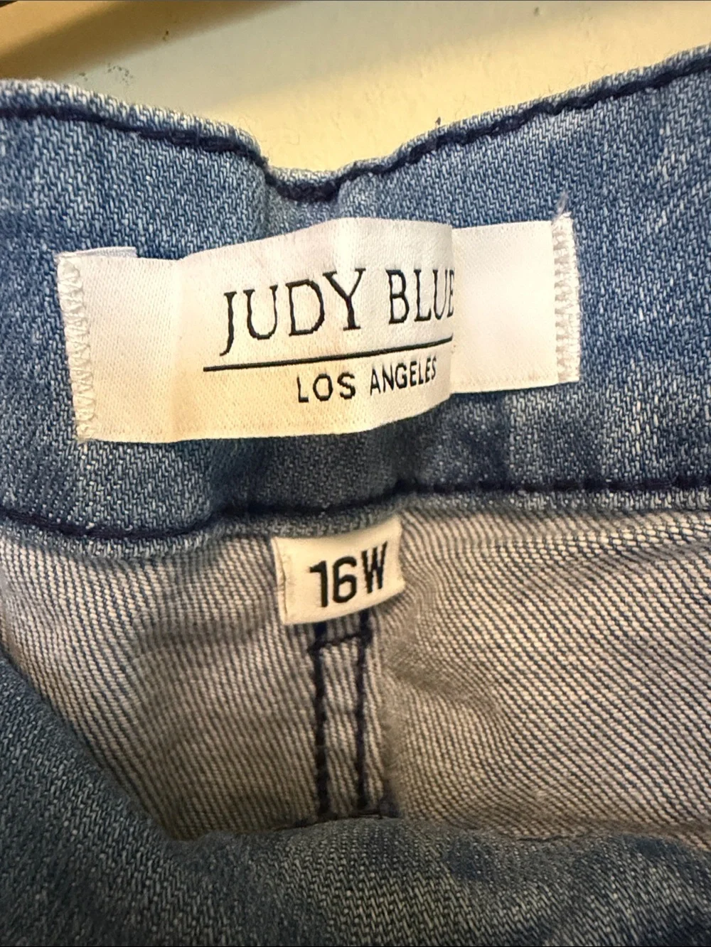 Judy Blue Light Blue Skinny Jeans with Dark Hem Detail